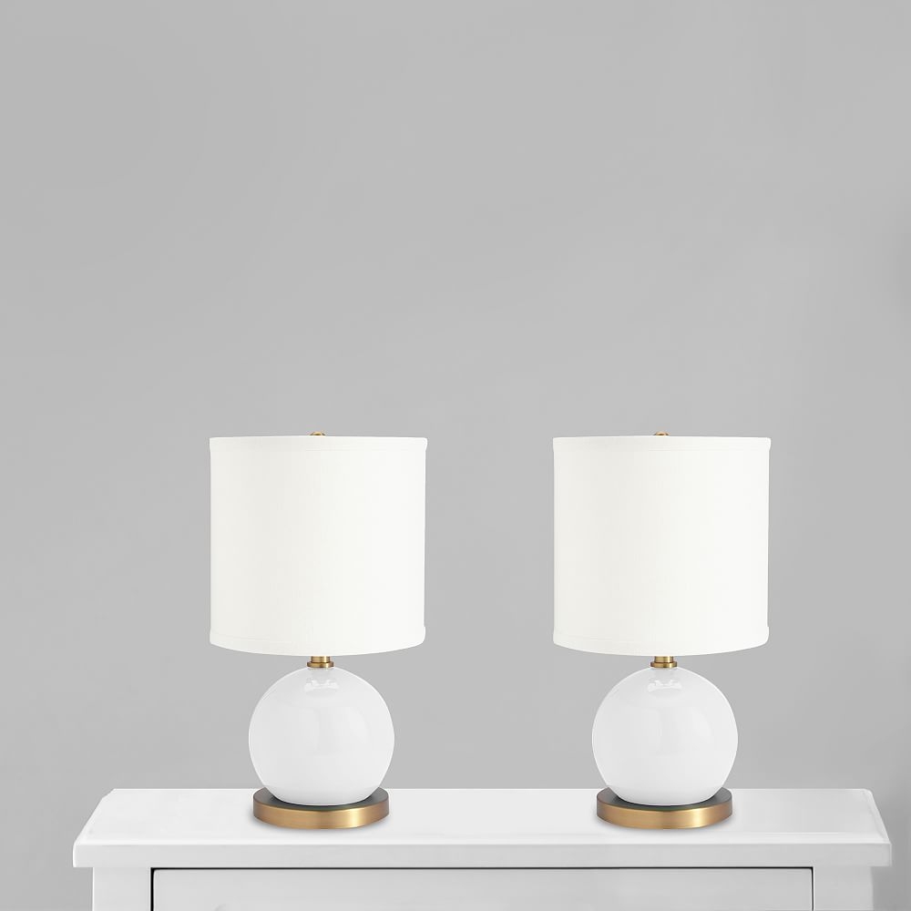 Mini Tilda Table Lamp, White, Set of 2 - Image 0