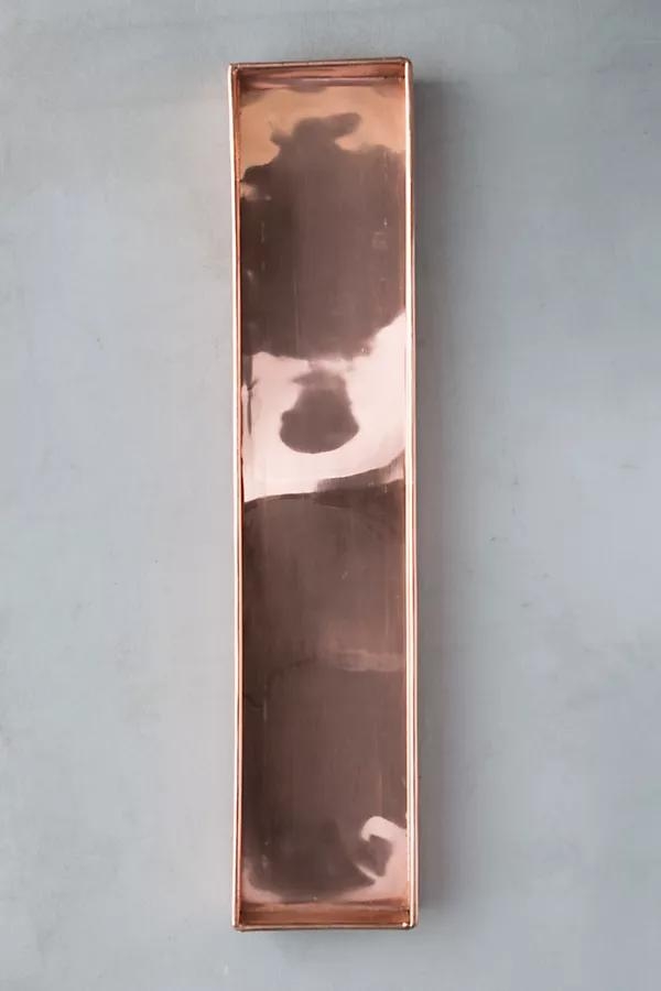 Solid Copper Rectangle Tray - Image 0