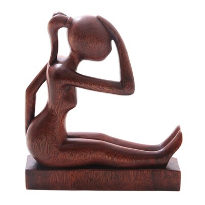 Markesan Stretching Wood Sculpture - Image 0