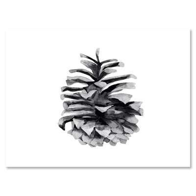 Conifer Cone Monochrome - Traditional Canvas Wall Art Print-PT35320 - Image 0