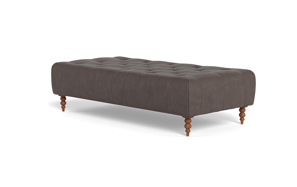 Ms. Chesterfield Leather Ottoman by Apartment Therapy - Image 2