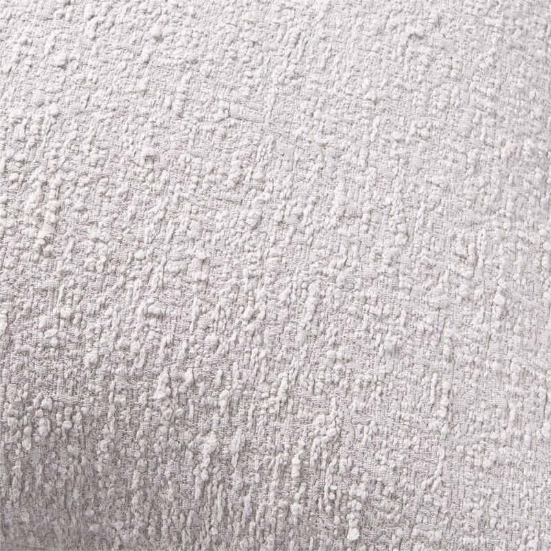 Warm Grey Boucle Throw Pillow with Feather-Down Insert 23"x23" - Image 1