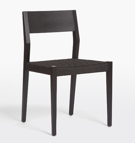 Bayley Black Ash Side Chair with Woven Black Rope Seat - Image 0