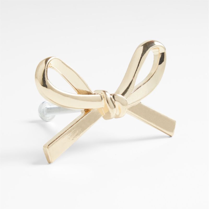 Gold Bow Knobs, Set of 6 - Image 6