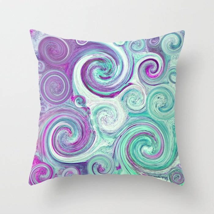 Flow Throw Pillow by Sylvia Cook Photography - Cover (20" x 20") With Pillow Insert - Indoor Pillow - Image 0