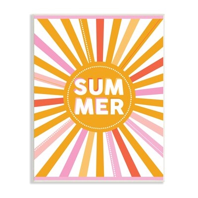Bold Summer Typography Playful Rainbow Sun Rays - Image 0