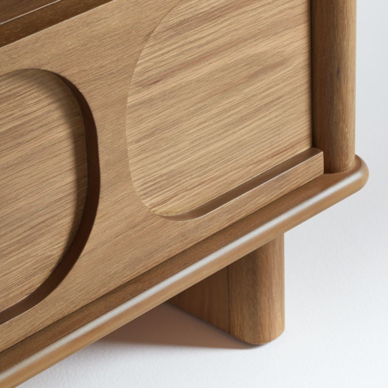 Wes Wood Nightstand with Drawer - Image 3