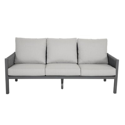 Damon 78.03" Wide Outdoor Patio Sofa with Cushions - Image 0