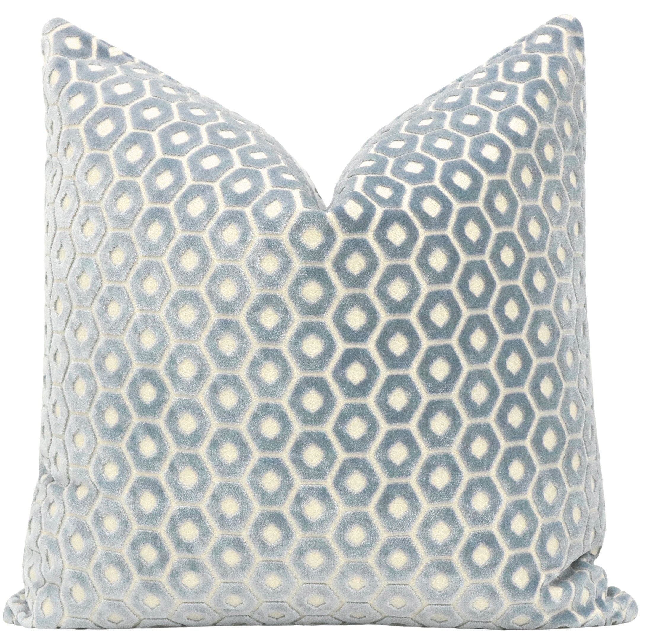 PALOMA CUT VELVET // CERULEAN BLUE - 20” X 26” STANDARD SHAM - Image 0