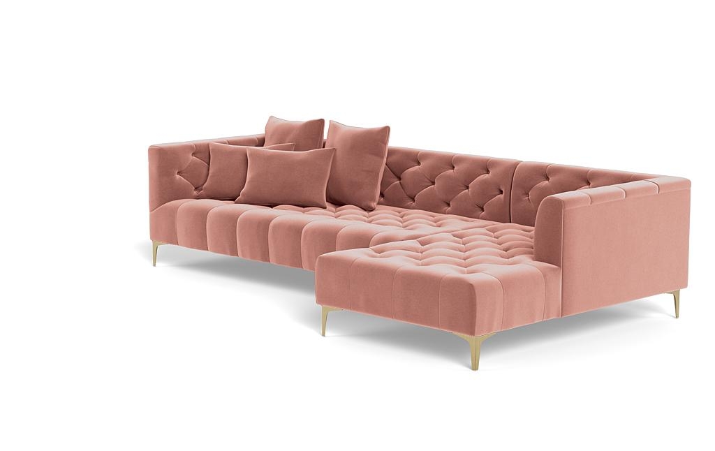 Ms. Chesterfield Sectional Sofa with Right Chaise by Apartment Therapy - Image 2