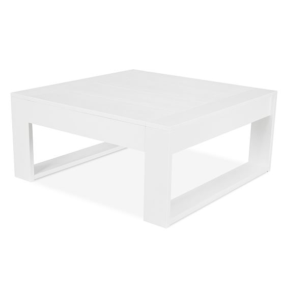 Portside By Polywood(R) Square Outdoor Coffee Table, Vintage White - Image 0