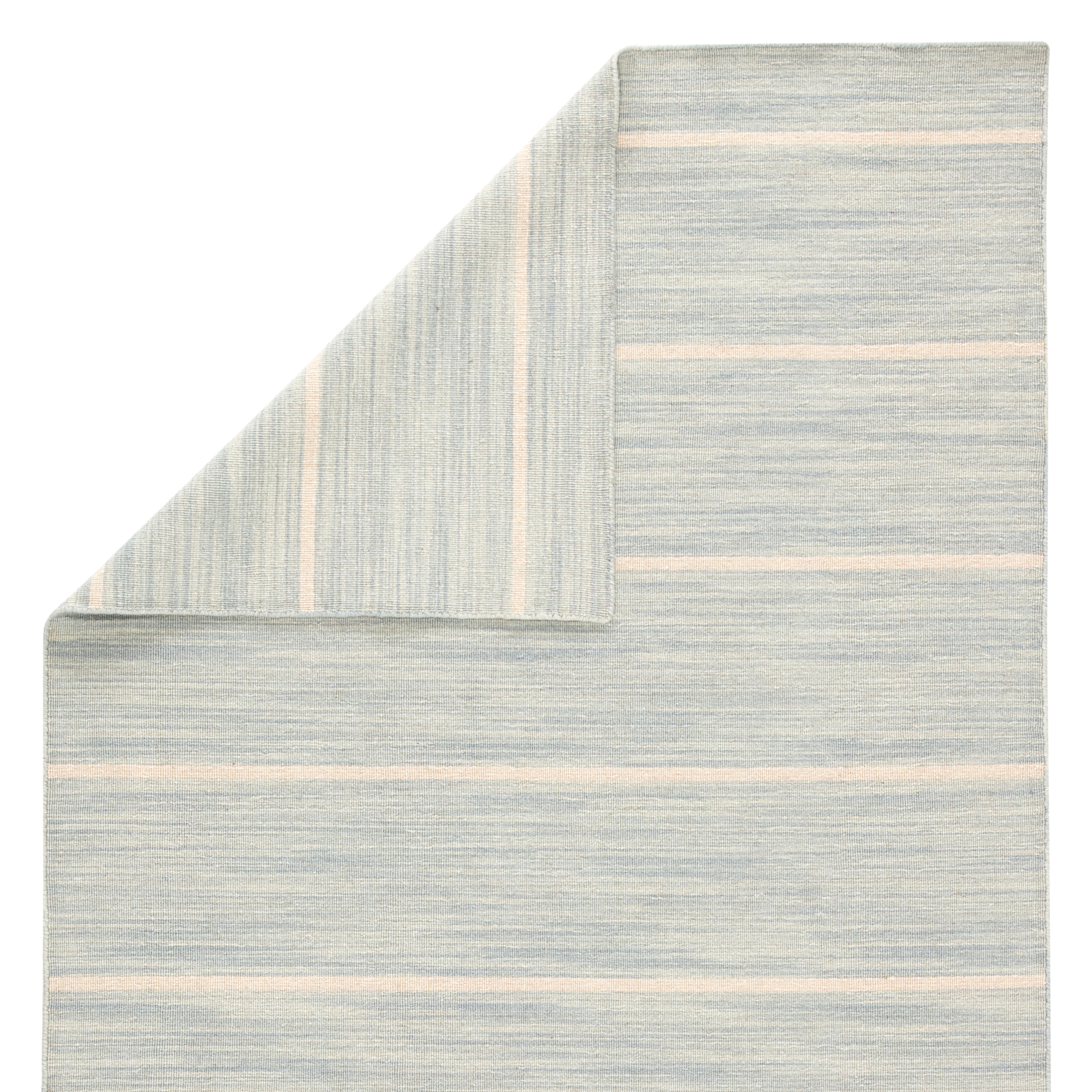 Cape Cod Handmade Stripe Blue/ White Area Rug (7'10" X 9'10") - Image 2