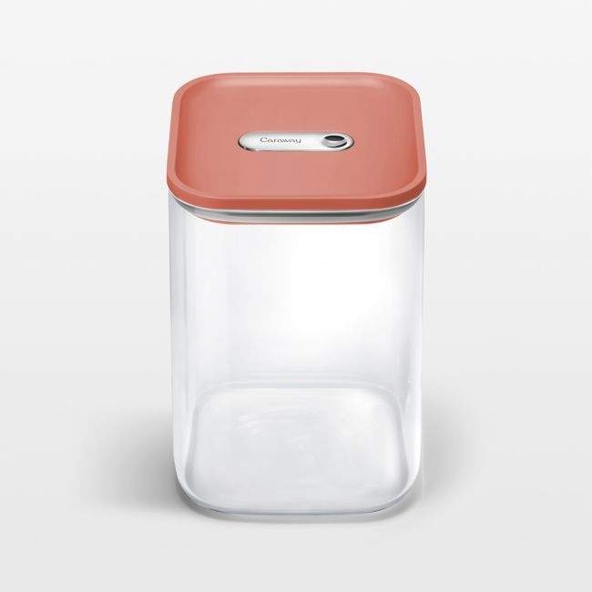 Caraway ® Perracotta Airtight 4.3-Quart Large Glass Food Storage Container with Plastic and Silicone Lids - Image 0