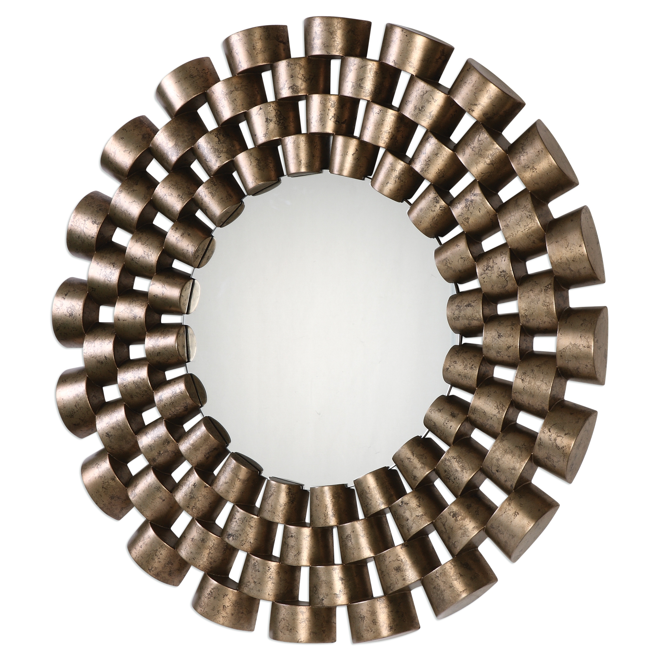 Taurion Silver Leaf Round Mirror - Image 1