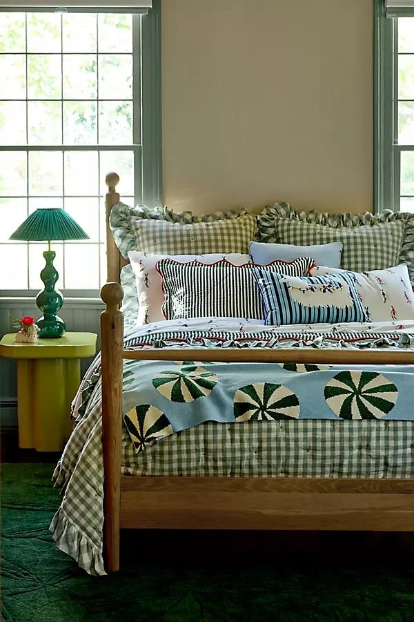 Gingham Ruffle Yarn-Dyed Cotton Quilt - Image 0