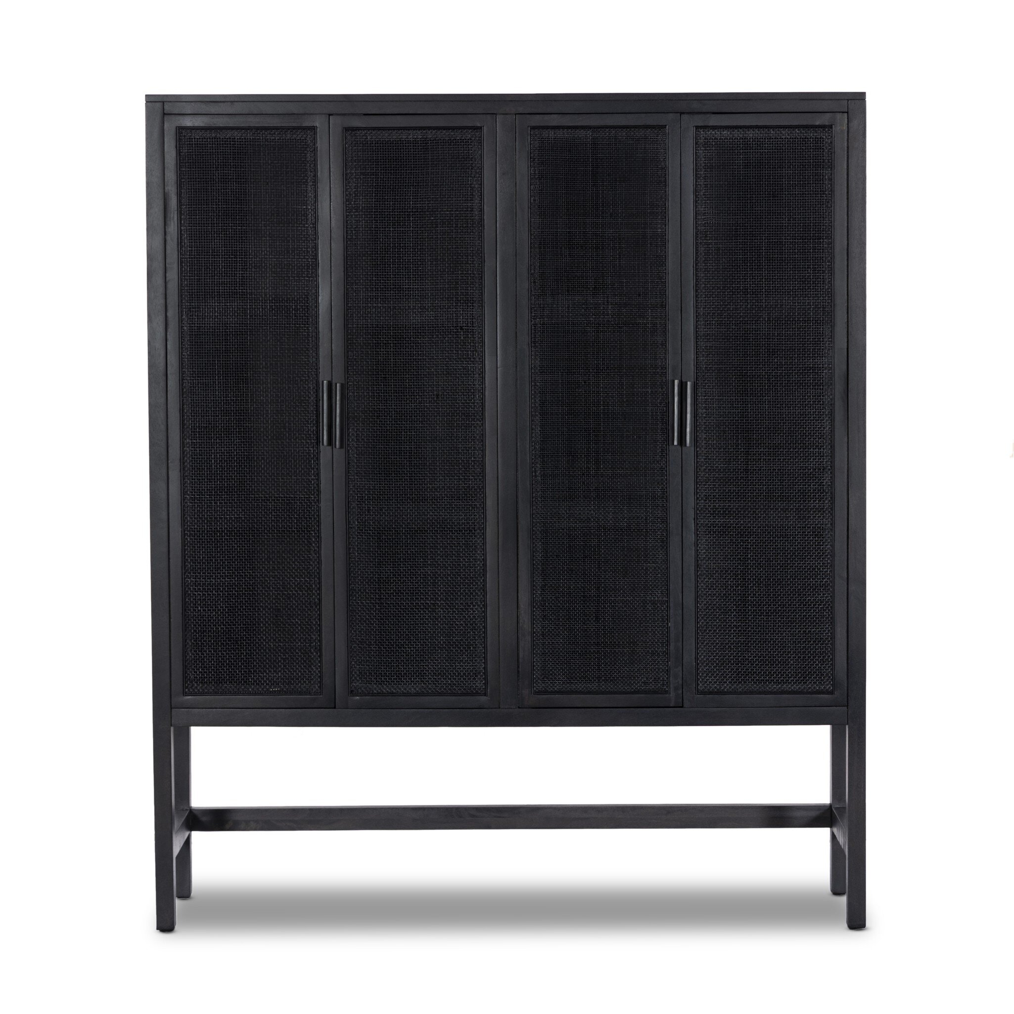 Caprice Cabinet - Black Natural Cane - Image 2