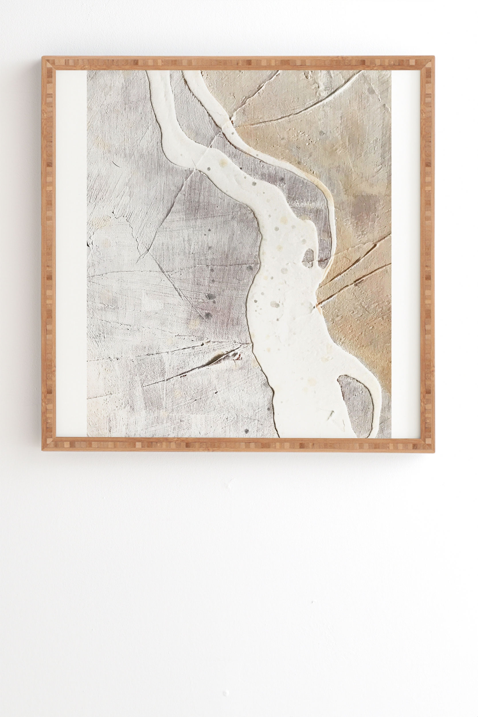 Feels by Alyssa Hamilton Art - Framed Wall Art Bamboo 30" x 30" - Image 0
