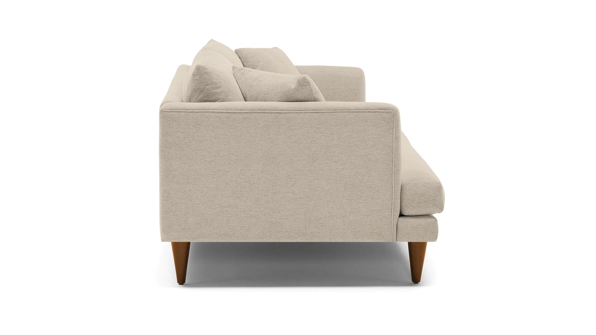 Beige/White Lewis Mid Century Modern Sofa - Cody Sandstone - Mocha - Cone - Image 2