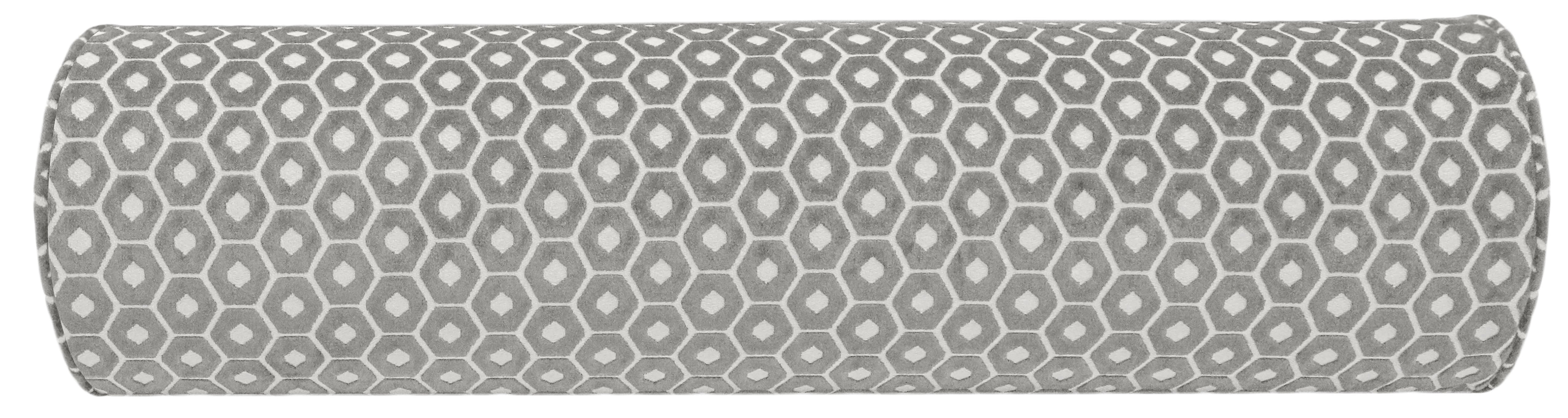 THE BOLSTER :: PALOMA CUT VELVET // GREY - Sample 4" X 4" - Image 2