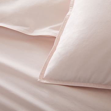 Organic Washed Cotton Duvet, Queen, Pink Champagne - Image 3