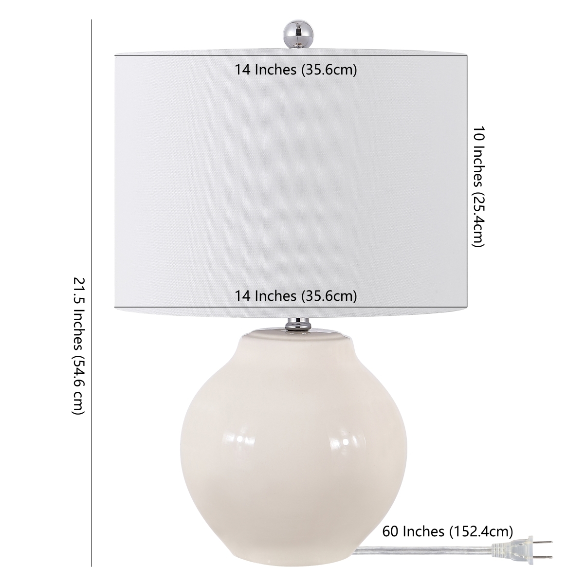 Zaid 21.5" Table Lamp - Ivory - Image 4