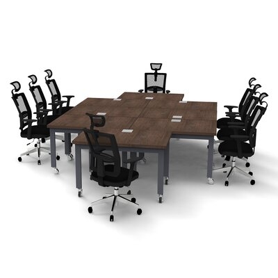 Team Work Tables Rectangular Conference Table Set - Image 0