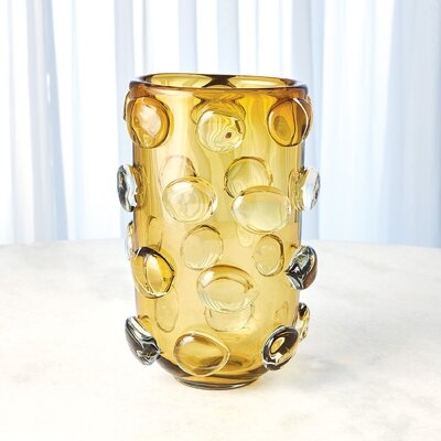 Rondelle Amber Glass Table Vase - Image 0