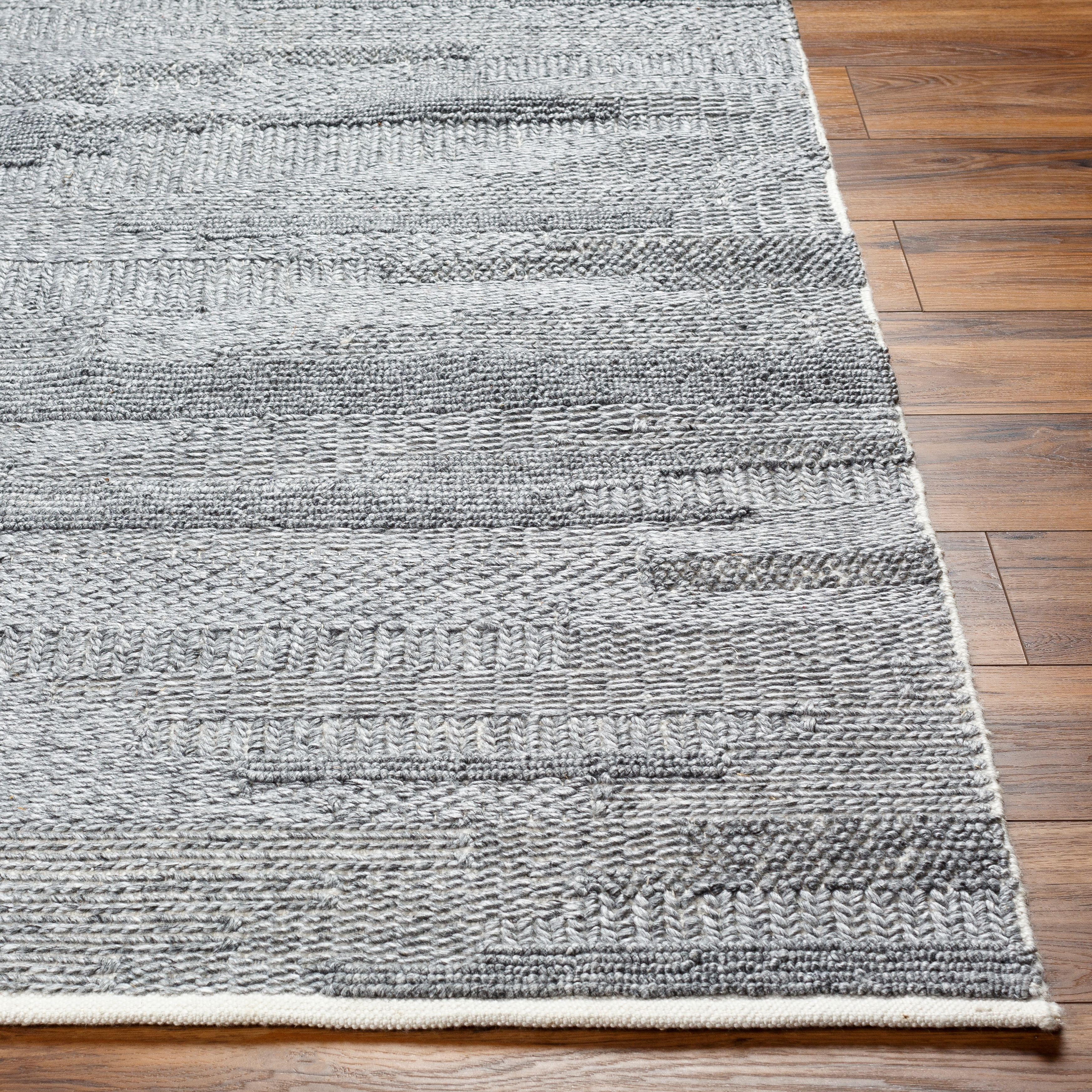 Floria Gray Indoor 8' x 10' Handmade Rug - Image 2