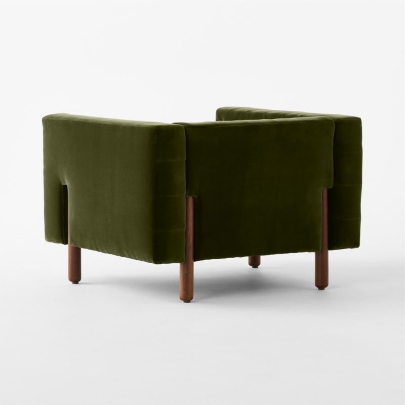 Marconi Tufted Green Velvet Accent Chair by Gianfranco Frattini - Image 4