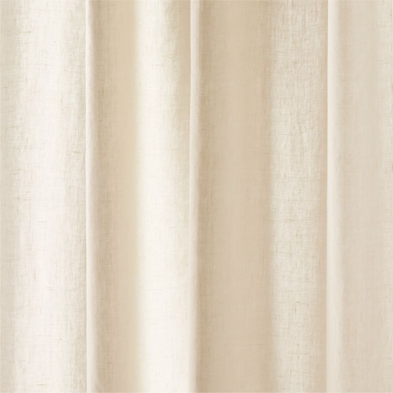 Ira Ivory Solid Linen Shower Curtain 72" - Image 1