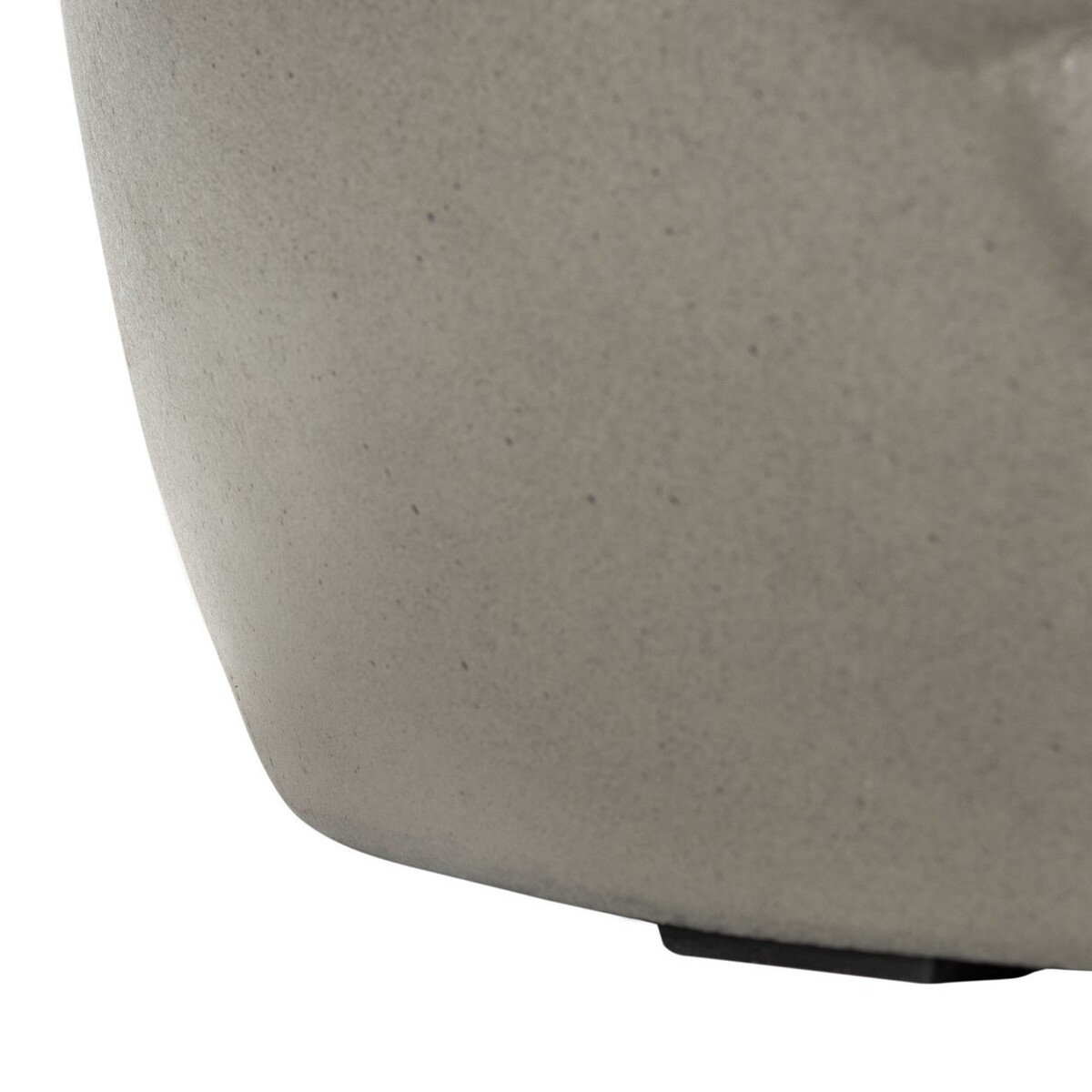 Julyvia Concrete Accent Stool - Dark Grey - Safavieh - Image 3