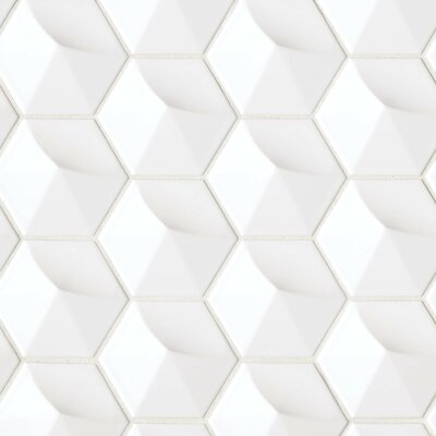 Hedron 4" x 5" Straight Edge Ceramic Singular Wall Tile - Image 0