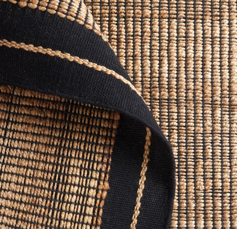 Santa Cruz Jute/Wool Blend Handwoven Black Border Area Rug 10'x14' - Image 2