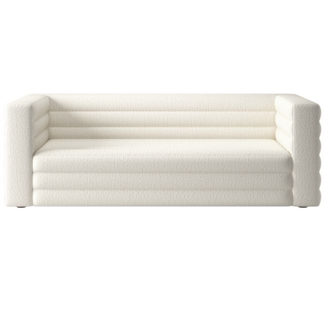 Strato Wooly Sand Sofa, Boucle White, 80" - Image 0