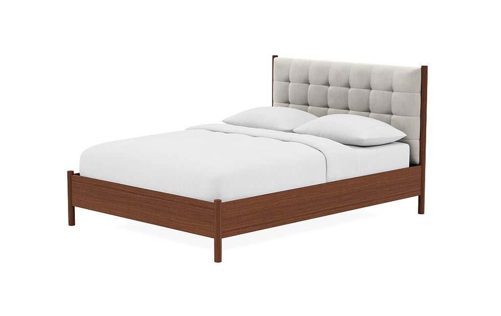 Percey Wood Framed Bed with Tufting Option - Image 2