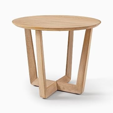 Stowe Cerused White Round Side Table - Image 1