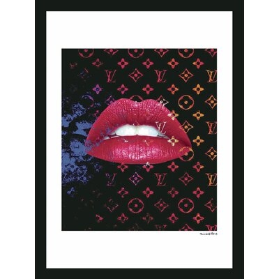 LOUIS VUITTON PINK LIPS - Picture Frame Print - Image 0
