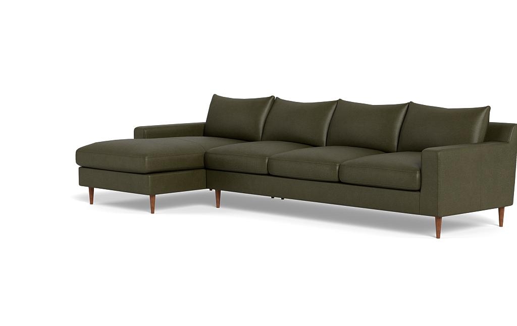 Sloan Leather 4-Seat Left Chaise Sectional - Image 2