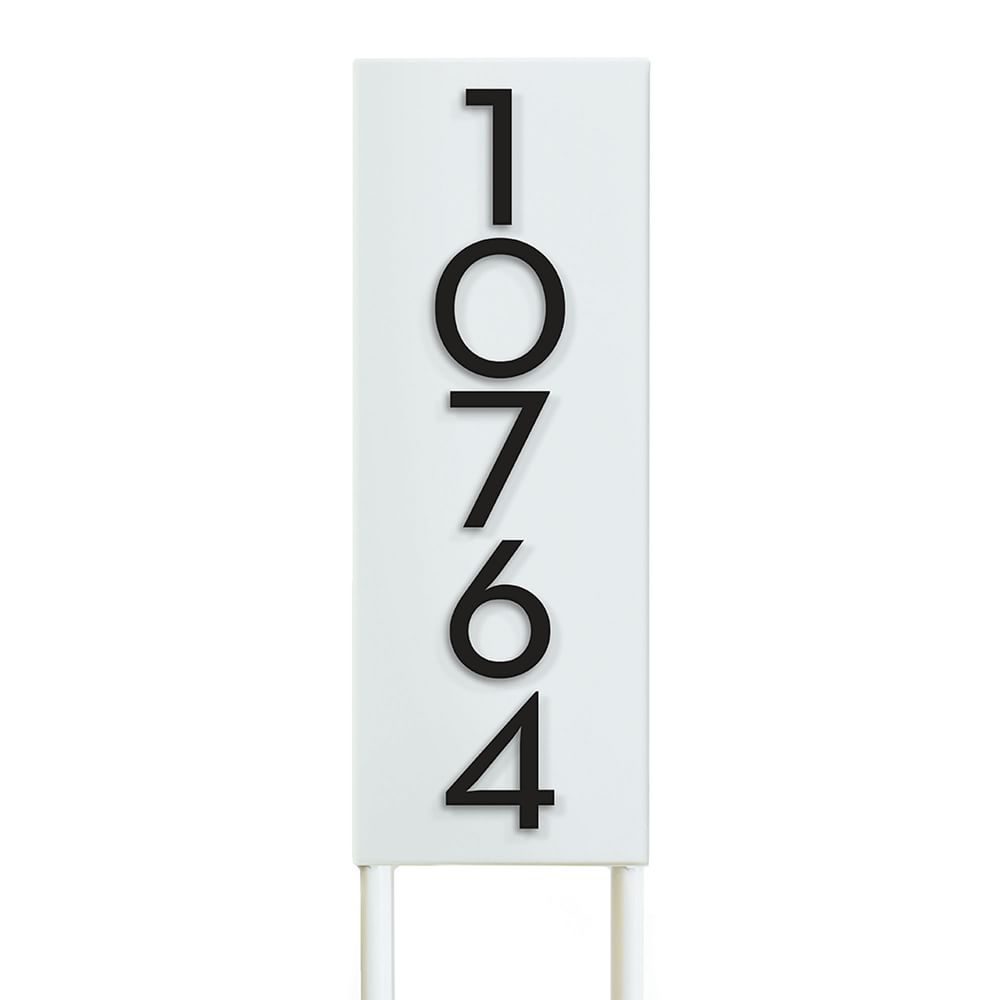 Welcome Home Yard Sign with Magnetic, White Base, Black Numbers - Image 0