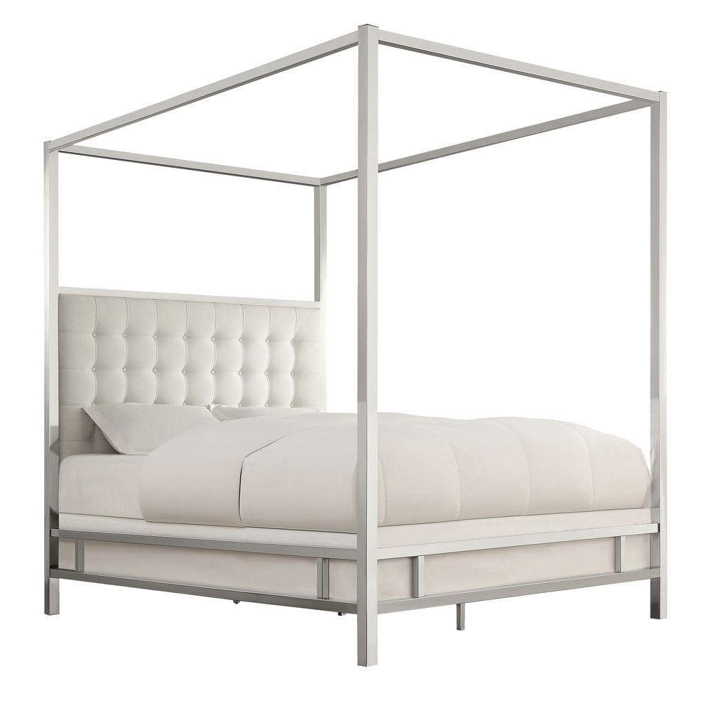 Taraval White Queen Canopy Bed - Image 0