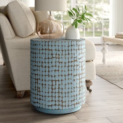 Teres Solid Wood Drum End Table - Image 0