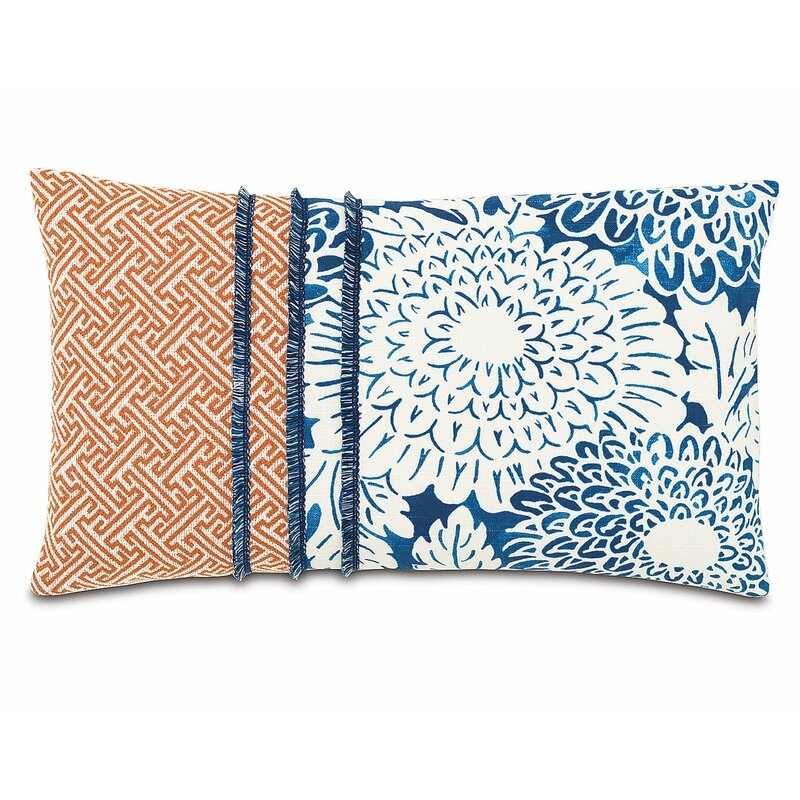 Eastern Accents Indira/Ingalls with Mini Brush Fringe Tropics Lumbar Pillow Cover & Insert - Image 0