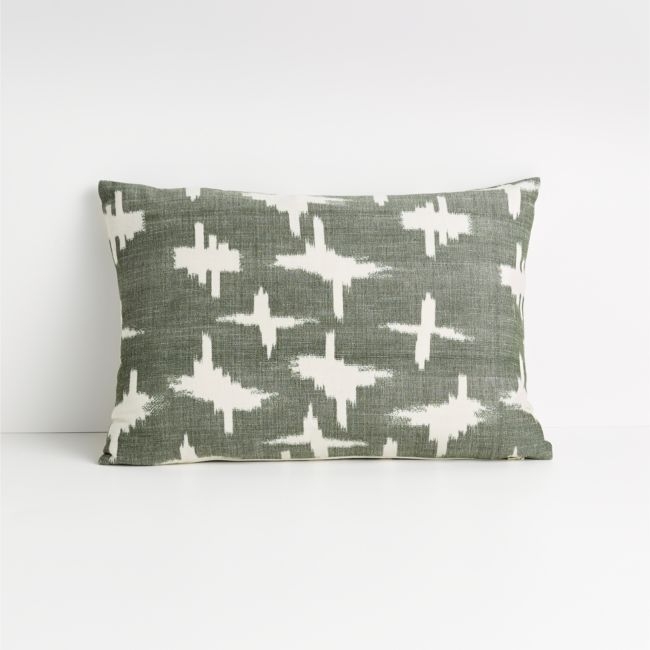 Sirocco Lumbar Pillow with Down-Alternative Insert, Rifle Green ,22"x15" - Image 0