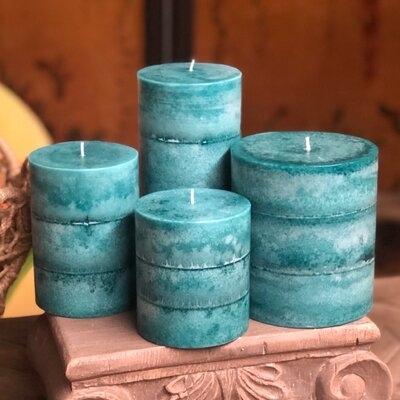 Persian Turquoise Scented Pillar Candle - Image 0