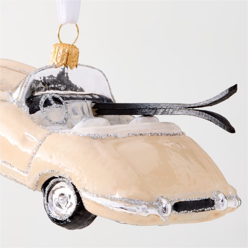 Monte Blush Pink Hand Painted Car Christmas Tree Ornament - Image 4