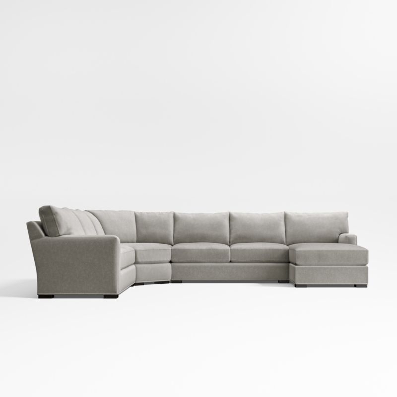 Axis Classic 4-Piece L-Shaped Wedge Sectional Sofa with Chaise Lounge - Image 2