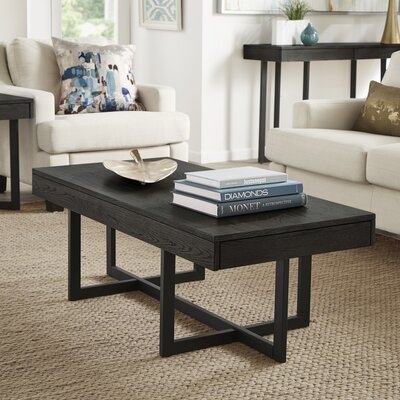 Burch Cross Legs Coffee Table with Storage - Image 0