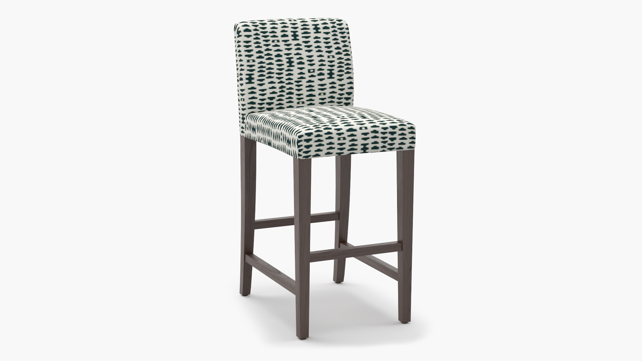 Signature Dining Bar Stool, Ivory Odalisque, Espresso Square Tapered Leg - Image 1