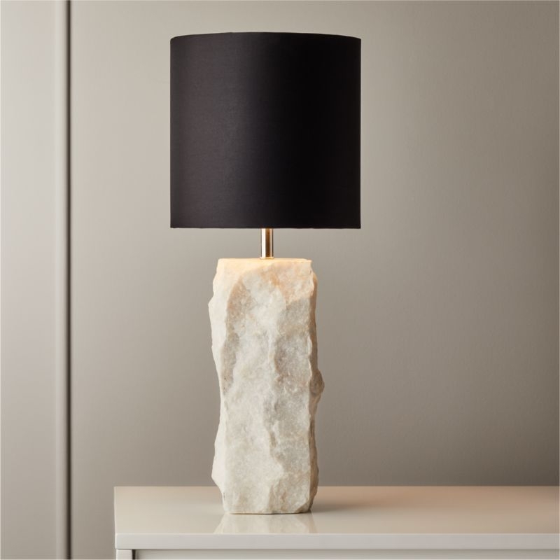 Raw Marble Table Lamp - Image 1