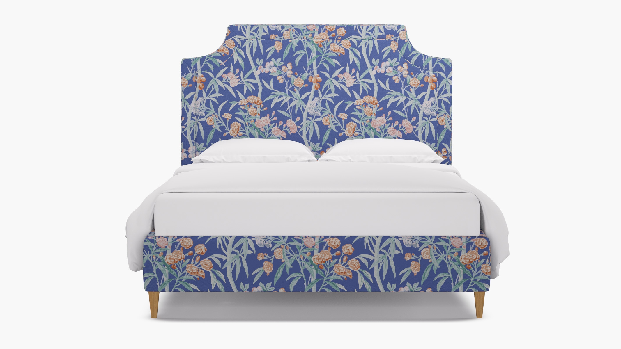Deco Bed, Lapis Lanai, Natural Square Tapered Leg, Twin - Image 0